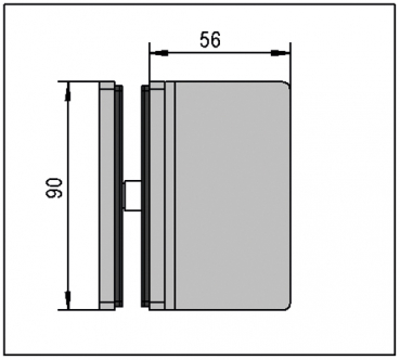 Winkelverbinder Santos Glas-Wand 90° einseitige Wandmontage für 8 - 10 mm Glasstärke